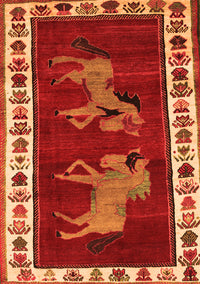 Animal Orange Traditional Rug, tr623org