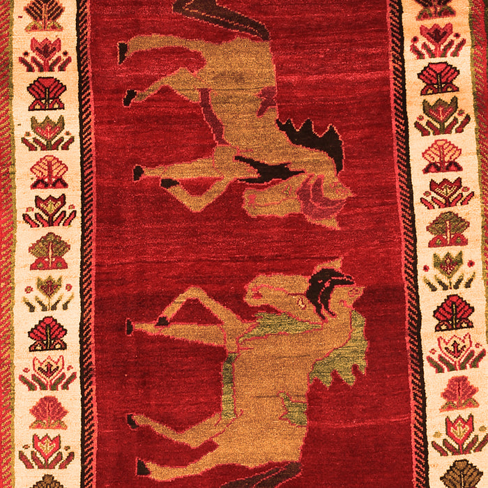 Animal Orange Traditional Rug, tr623org
