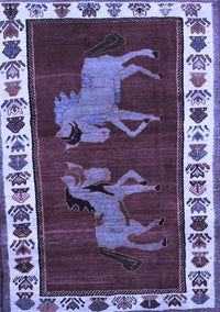 Animal Blue Traditional Rug, tr623blu