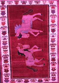 Animal Pink Traditional Rug, tr623pnk