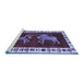 Sideview of Machine Washable Animal Blue Traditional Rug, wshtr623blu