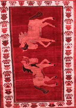 Animal Red Traditional Area Rugs