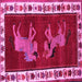 Square Machine Washable Animal Pink Traditional Rug, wshtr623pnk