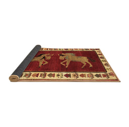 Sideview of Animal Brown Traditional Rug, tr623brn