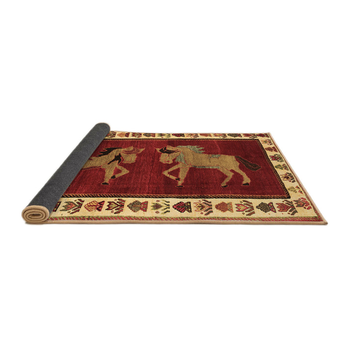 Sideview of Animal Brown Traditional Rug, tr623brn