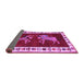 Sideview of Animal Purple Traditional Rug, tr623pur