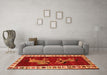 Machine Washable Animal Orange Traditional Area Rugs in a Living Room, wshtr623org