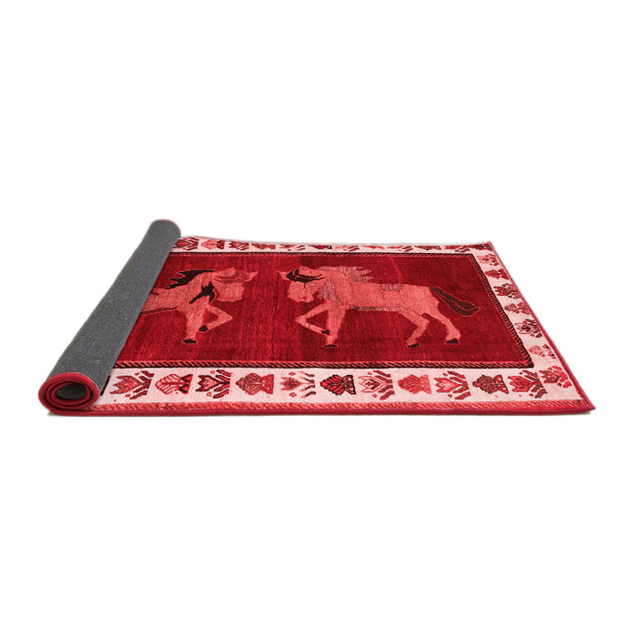 Animal Red Traditional Area Rugs