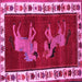 Square Animal Pink Traditional Rug, tr623pnk