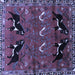 Square Persian Blue Traditional Rug, tr624blu