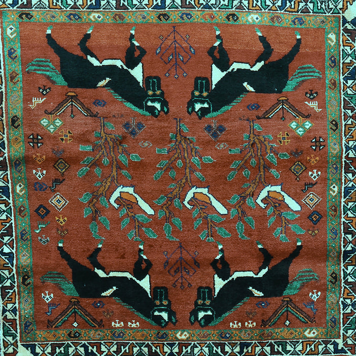Square Persian Light Blue Traditional Rug, tr624lblu