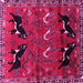 Square Persian Pink Traditional Rug, tr624pnk