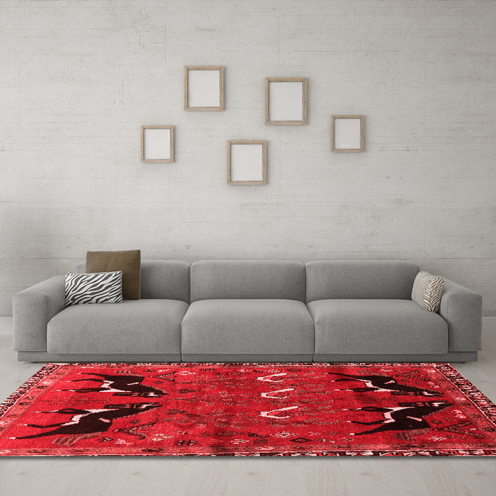 Traditional Red Washable Rugs