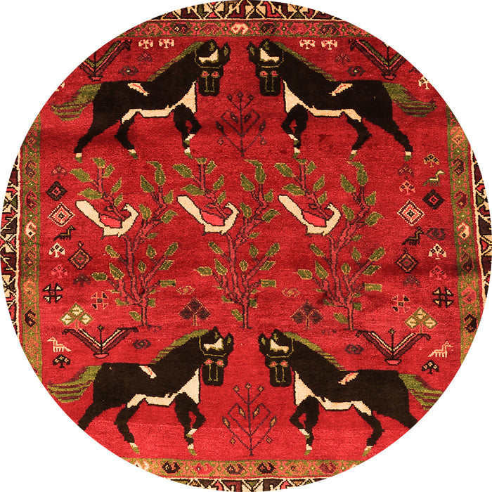 Square Persian Orange Traditional Rug, tr624org