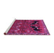 Sideview of Machine Washable Persian Purple Traditional Area Rugs, wshtr624pur