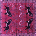 Square Persian Purple Traditional Rug, tr624pur