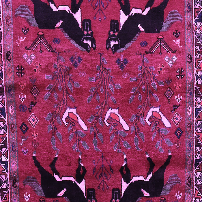 Machine Washable Persian Purple Traditional Area Rugs, wshtr624pur