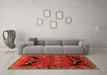 Machine Washable Persian Orange Traditional Area Rugs in a Living Room, wshtr624org