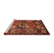 Sideview of Machine Washable Traditional Tomato Red Rug, wshtr625