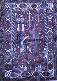 Animal Blue Traditional Rug, tr625blu