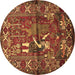 Round Animal Brown Traditional Rug, tr625brn