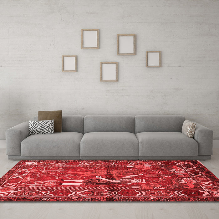 Traditional Red Washable Rugs