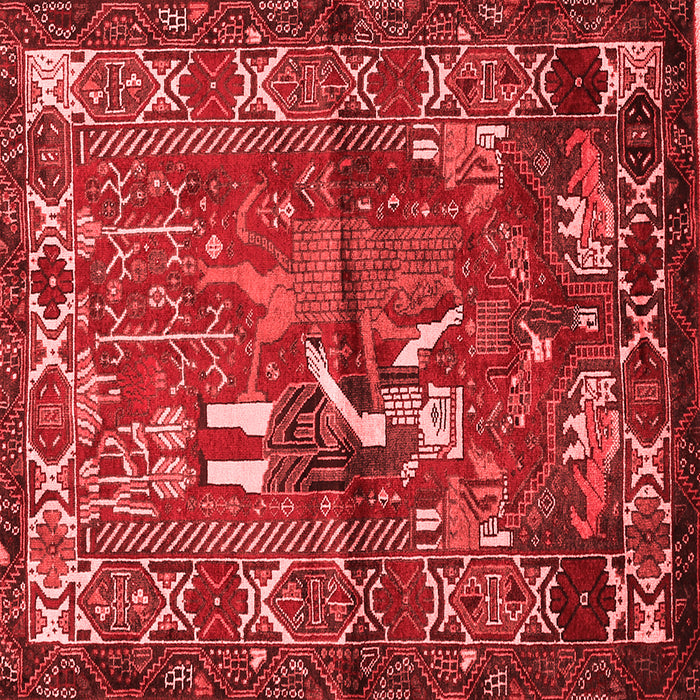 Animal Red Traditional Rug, tr625red