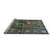 Sideview of Machine Washable Animal Light Blue Traditional Rug, wshtr625lblu