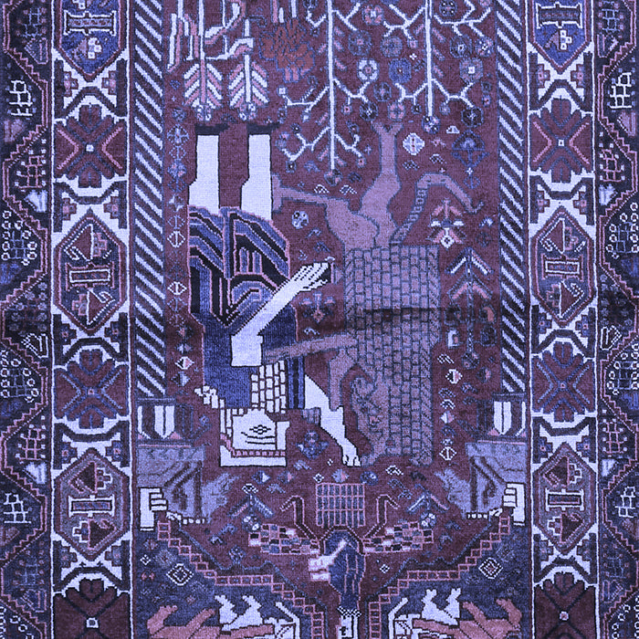 Animal Blue Traditional Rug, tr625blu