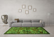 Machine Washable Animal Green Traditional Area Rugs in a Living Room,, wshtr625grn