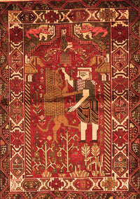 Animal Orange Traditional Rug, tr625org