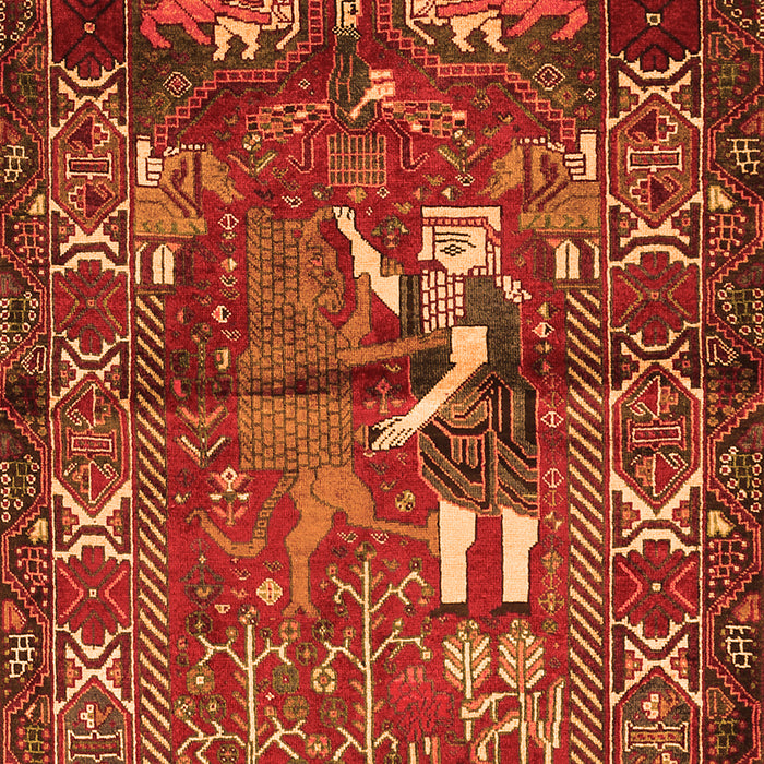 Animal Orange Traditional Rug, tr625org