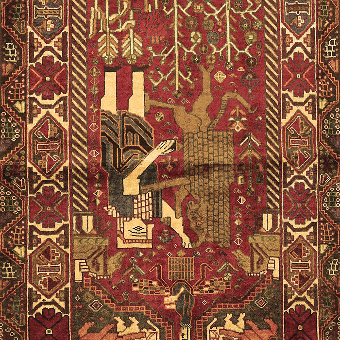 Animal Brown Traditional Rug, tr625brn