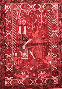 Animal Red Traditional Rug, tr625red