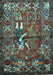 Machine Washable Animal Light Blue Traditional Rug, wshtr625lblu