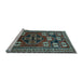 Sideview of Machine Washable Persian Light Blue Traditional Rug, wshtr626lblu