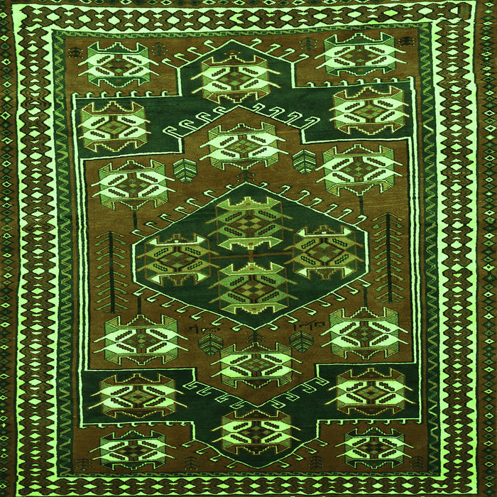 Serging Thickness of Persian Green Traditional Rug, tr626grn