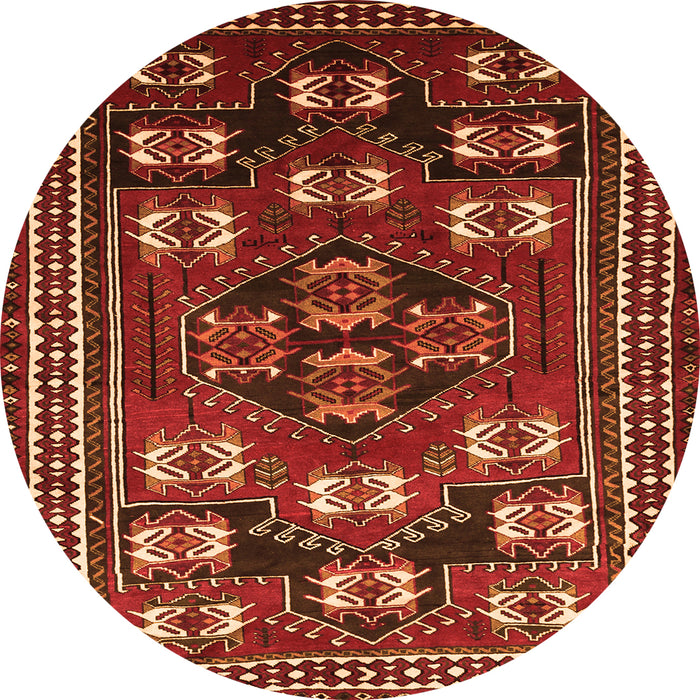 Square Persian Orange Traditional Rug, tr626org