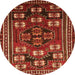 Square Persian Orange Traditional Rug, tr626org