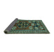 Sideview of Persian Turquoise Traditional Rug, tr626turq