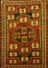 Machine Washable Persian Yellow Traditional Rug, wshtr626yw