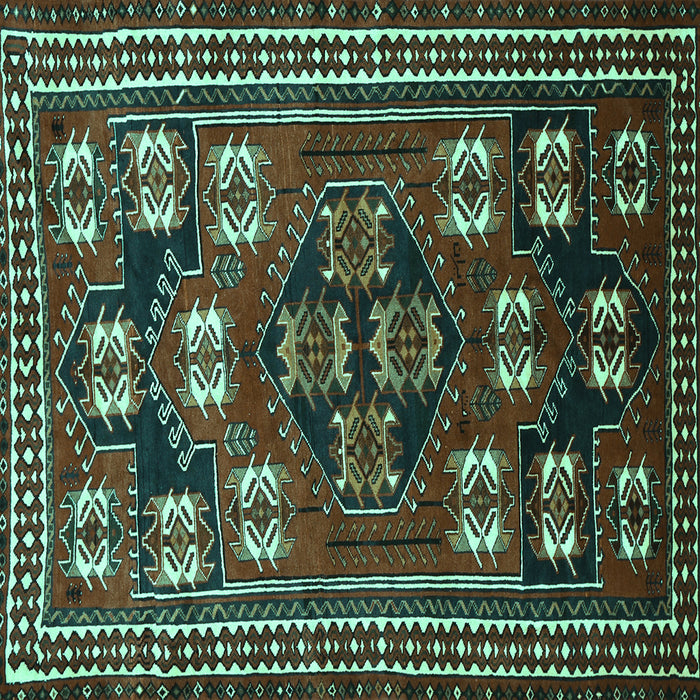 Square Persian Turquoise Traditional Rug, tr626turq