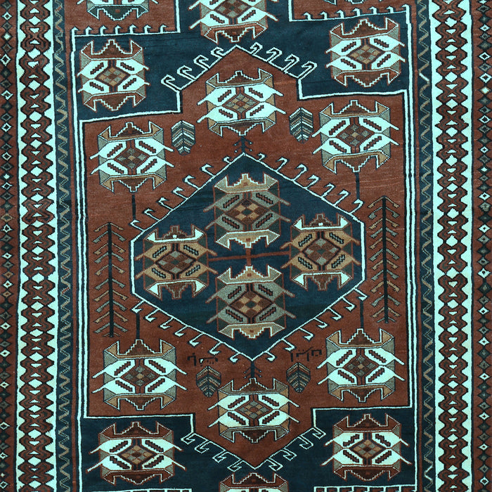Machine Washable Persian Light Blue Traditional Rug, wshtr626lblu