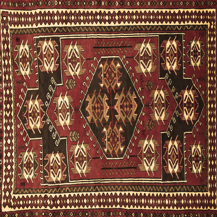 Square Persian Brown Traditional Rug, tr626brn