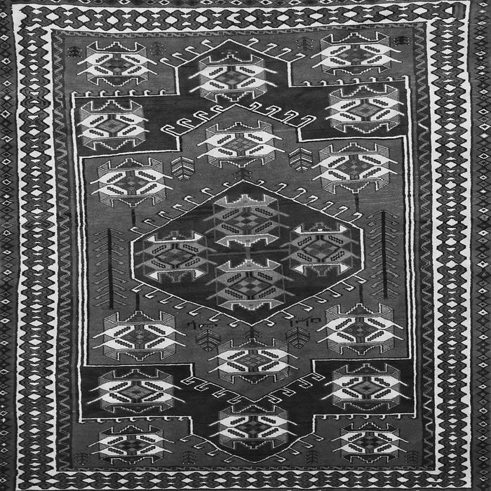 Round Machine Washable Persian Gray Traditional Rug, wshtr626gry