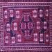 Square Persian Purple Traditional Rug, tr626pur