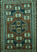 Machine Washable Persian Turquoise Traditional Area Rugs, wshtr626turq