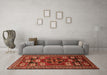 Machine Washable Persian Orange Traditional Area Rugs in a Living Room, wshtr626org