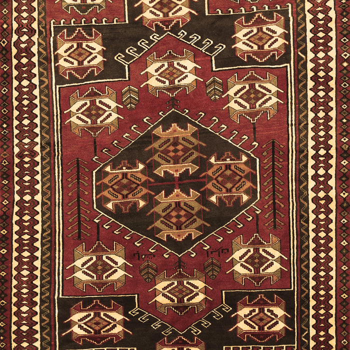 Machine Washable Persian Brown Traditional Rug, wshtr626brn