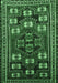 Machine Washable Persian Emerald Green Traditional Area Rugs, wshtr626emgrn